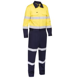 Taped Hi Vis Coverall with Waist Zip Opening