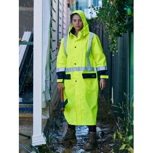 Taped Hi Vis Long Rain Coat