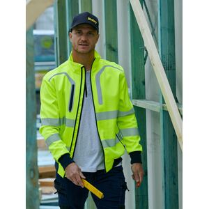 Taped Hi Vis Soft Shell Bomber Jacket