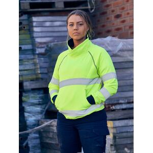 Women's Taped Hi Vis Fleece Jumper