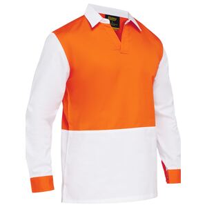 Two Tone Hi Vis V-Neck Long Sleeve Shirt