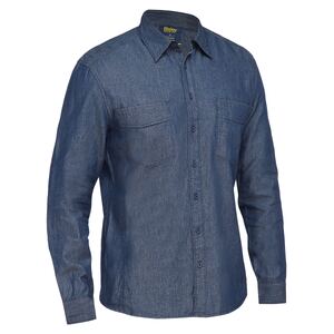 Mens Long Sleeve Denim Work Shirt